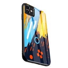 Husa Pentru Huawei P30 Lite, Color Glass, Protectie Camera, Matrix, Model 1 foto