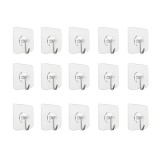 Cumpara ieftin Set 15 carlige adezive transparente, rezistente, multifunctionale, plastic, metal