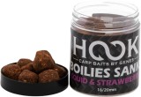 Boilies De Carlig HOOKBAITS Glazurat Sanky, Squid Strawberry, 16-20mm, 250ml