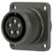 Conector circular soclu PIN 5 mamă lipire MS/DS argintat 13A AMPHENOL