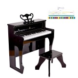 Jucarie din lemn - Pian electronic negru inalt, Hape