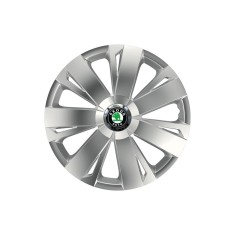 Set 4 capace roti Cu Inel Cromat Energy R15 pentru gama auto Skoda