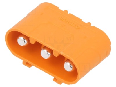 Conector alimentare DC THT portocalie foto