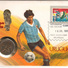 SV * Cuba UN PESO 1989 * CIUDAD DE LA HABANA * PLIC FIFA WC ITALIA 1990 * UNC+