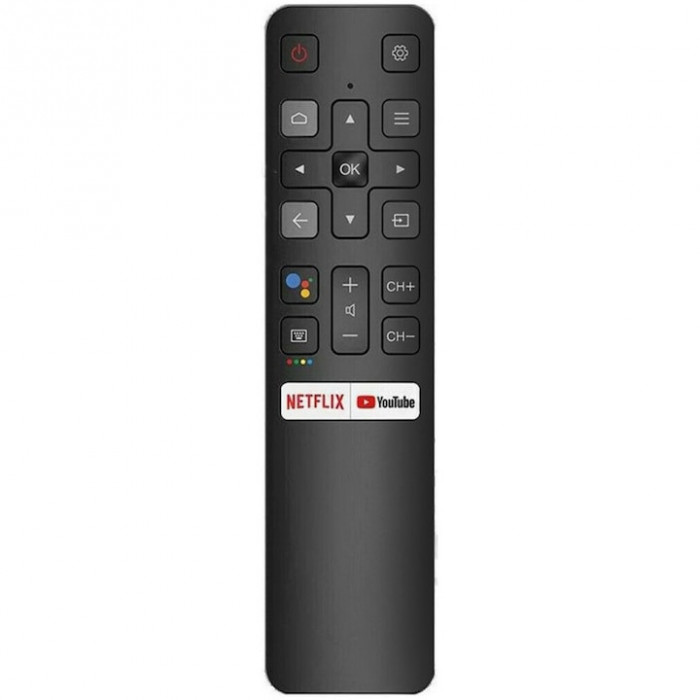 Telecomanda pentru Smart TV TCL Thomson RC802V FNR1, x-remote, functie vocala, Netflix, YouTube, Negru