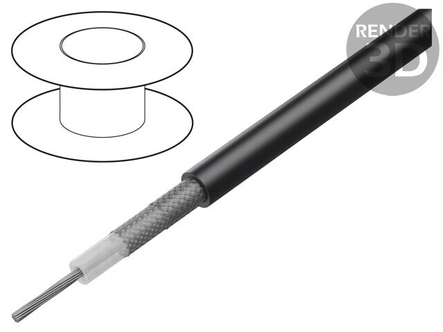 Cablu coaxial RG214U LSZH negru 10,8mm Eca