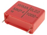Condensator polipropilenă 220nF THT 11x21x26,5mm &plusmn;10%
