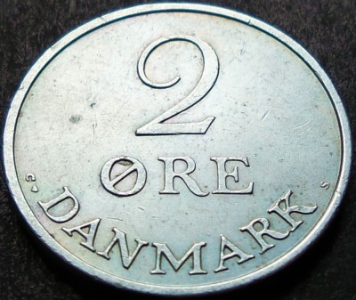 Moneda 2 ORE - DANEMARCA, anul 1971 *cod 1489 A = A.UNC foto