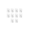 Set 10 carlige adezive transparente, rezistente, multifunctionale, plastic, metal