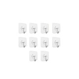 Cumpara ieftin Set 10 carlige adezive transparente, rezistente, multifunctionale, plastic, metal