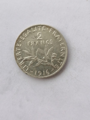 2 francs 1916 franta .argint foto