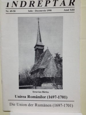 Biserica Unita: O. Barlea, Unirea Romanilor (1697-1701) - Piesa rara. foto