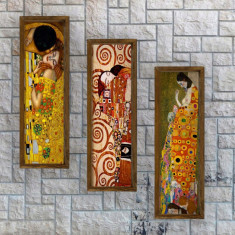 Set 3 tablouri decorative, KZM393, MDF, Imprimat UV, Multicolor