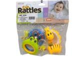 Set 3 Jucării Zornăitoare și pentru Dentiție Bebeluși Modele Animăluțe