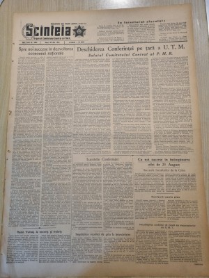 scanteia 30 iulie 1954-art.conferinta pe tara UTM,art.baia mare,ardealul de azi foto