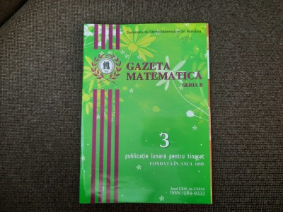 GAZETA MATEMATICA NR 3/2014- RF21/2 foto