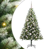 vidaXL Brad de Crăciun artificial cu articulații și zăpadă &icirc;nghețată 3395435