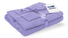 Set Prosoape Bumbac 600 Gsm De Fata 50x90 Cm + De Corp 70x140 + De Maini 30x50 Cm, Lila