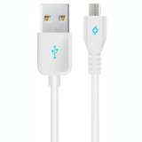 Cablu Date si Incarcare USB la MicroUSB TTEC, 1 m, Alb 2DK7510B