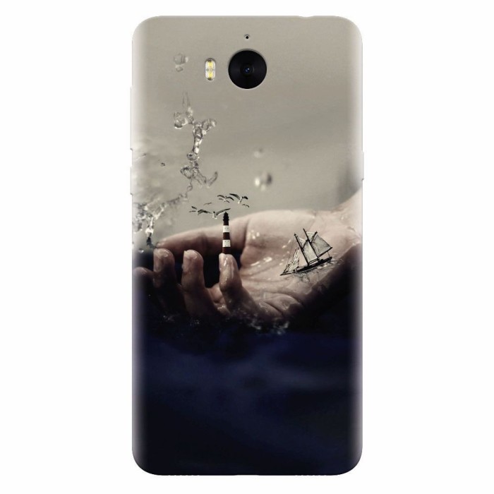 Husa silicon pentru Huawei Y5 2017, 3D Hand Ocean Render