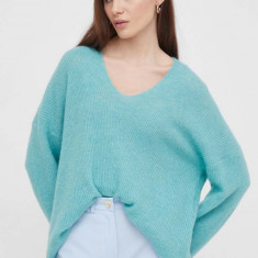 Mos Mosh pulover de lana femei, culoarea verde
