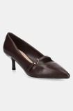 Answear Lab pantofi cu toc culoarea maro