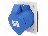 Conector alimentare AC, IEC 60309, IP44, 32A, 400V AC, 3 pini, PAWBOL - B.1928