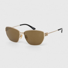 Balenciaga ochelari de soare culoarea auriu, BB0337SK
