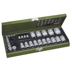 Trusa tubulare si biti, 36 de piese pentru dimensiuni in inch, 1/4&amp;quot; si 1/2&amp;quot;, Proxxon 23114 foto