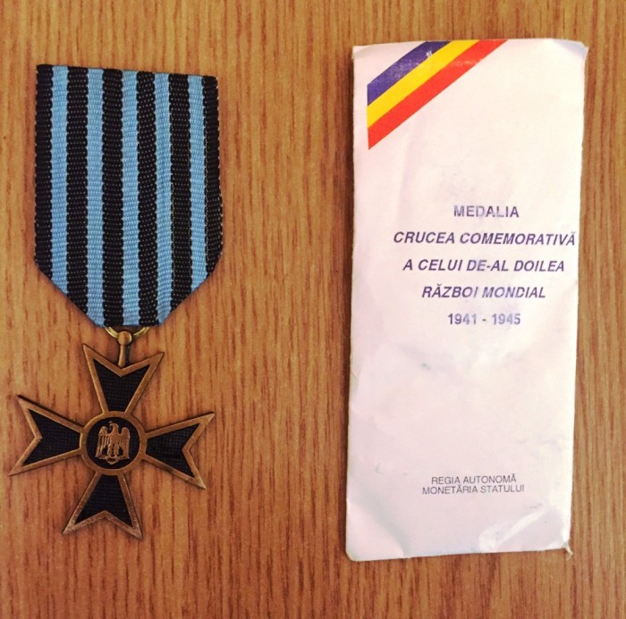 MEDALIA CRUCEA COMEMORATIVA A RAZBOIULUI II MONDIAL MEDALIA CRUCEA COMEMORATIVA A RAZBOIULUI II MONDIAL