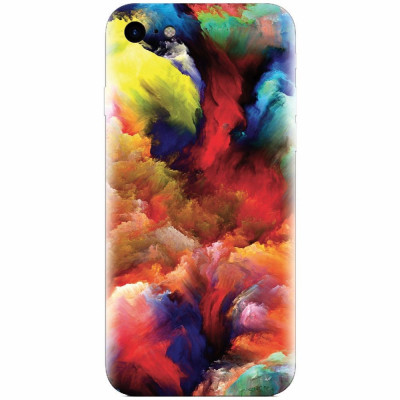 Husa silicon pentru Apple Iphone 5c, Oil Painting Colorful Strokes foto