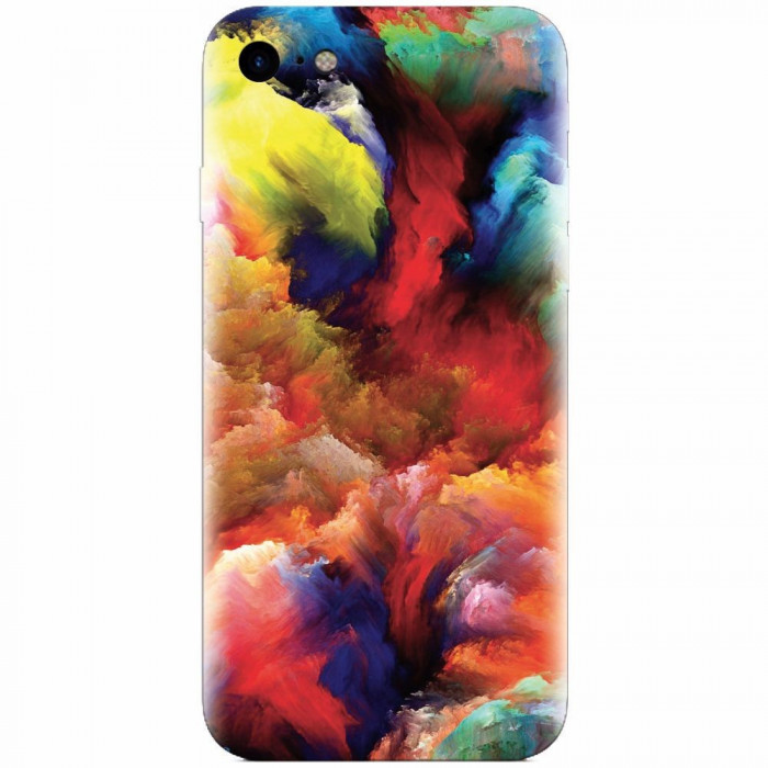 Husa silicon pentru Apple Iphone 5 / 5S / SE, Oil Painting Colorful Strokes