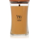 Woodwick Opulent Wood Golden Bourbon lum&acirc;nare parfumată cu fitil din lemn (hearthwick) 609.5 g