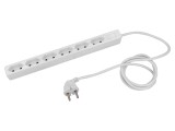 Prelungitor alimentare AS SCHWABE 1,4m 6 prize 16A 2x1mm&sup2; PVC alb 11315