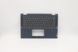 Carcasa superioara cu tastatura palmrest Laptop, Lenovo, IdeaPad Flex 5-14ARE05 Type 81X2, 82DF, 5CB1C66555, 433.0K108.0001, Abyss Blue, iluminata, la