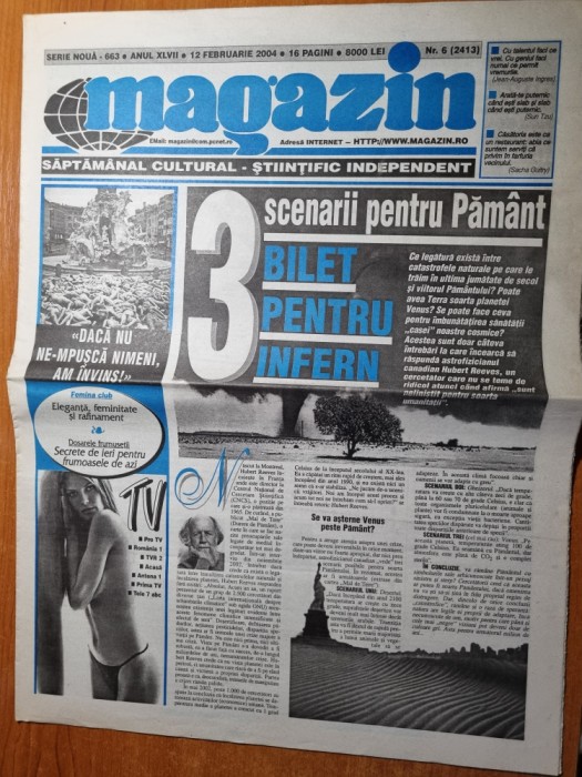 ziarul magazin 12 februarie 2004-art bill muray