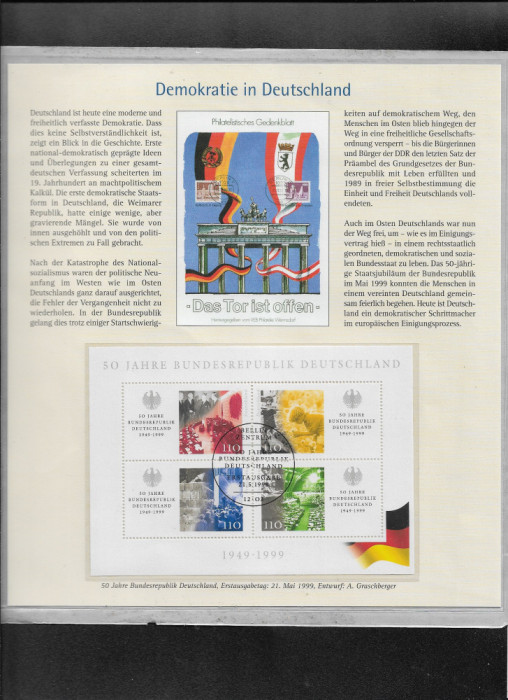 Germania FDC 1999 aniversare 50 ani Republica