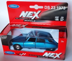 CITROEN DS23 ALBASTRU, MACHETA AUTO SCARA 1/34 - 1/39 WELLY foto