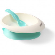 BabyOno Be Active Bowl with a Spoon serviciu de masă pentru copii Mint 6 m+ 1 buc