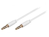 Cablu Audio Jack 3,5mm 3pin 1,5m Alb PVC