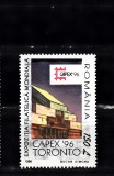 A11 TX9 11 - 1996 - Expozitia filatelica CAPEX 96 - Toronto, Posta, Nestampilat