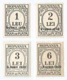 Romania, LP IV.15/1930, Taxa de plata, t. negru, h. alba, supr. 8 IUNIE, MNH