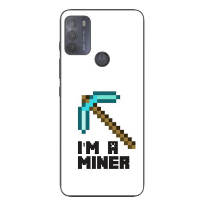 Husa compatibila cu Motorola Moto G50 Silicon Gel Tpu Model Minecraft Miner foto