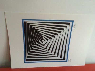 Victor Vasarely, Serigrafie numerotata 66/100 semnată foto