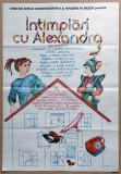 Intamplari cu Alexandra - Afis XL film romanesc, cinema Romaniafilm 1989-1991