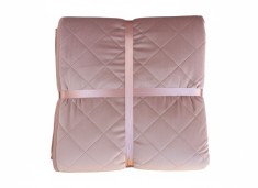 Cuvertura de pat din velour Somnart, matlasata, 220x240 cm, cappucino