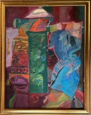 Tablou / lucrare Ion ACHITENIE, ulei pe panza, 80x63, semnat pe rama, arta romaneasca contemporana, artist roman, profesor la Univ de ARTE Bucuresti