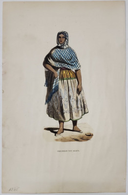 INDIANERIN VON JALAPA , GRAVURA COLOR , SECOLUL XIX foto