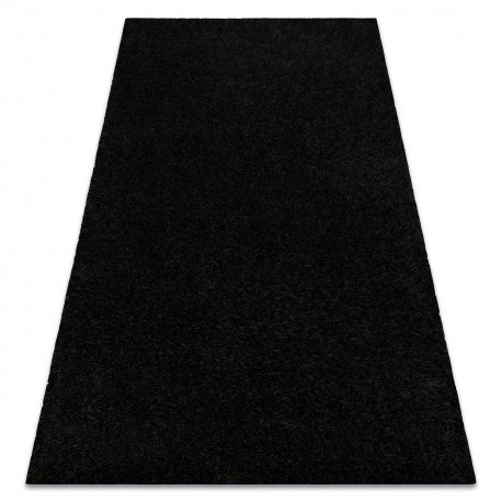 Covor BUENOS 6649 shaggy uni, o singură negru, 200x290 cm
