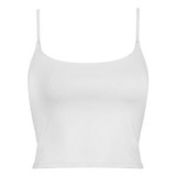 Crop Top Alb cu Bretele pentru Femei - Mărime Unică, CMCLASS